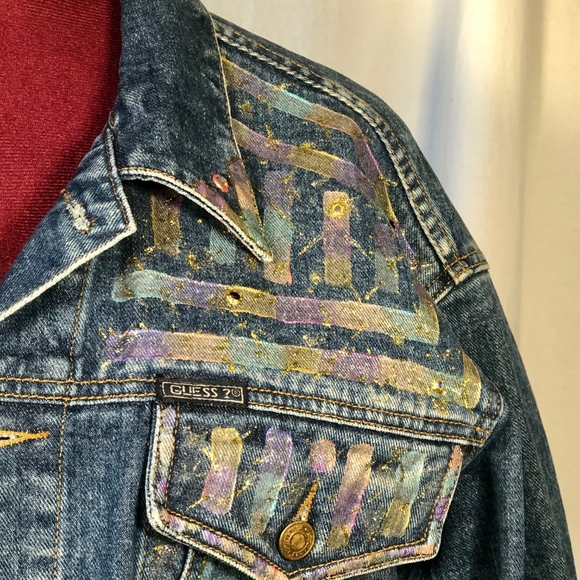 VTG Georges Marciano Custom Denim Jacket - Picture 9 of 11